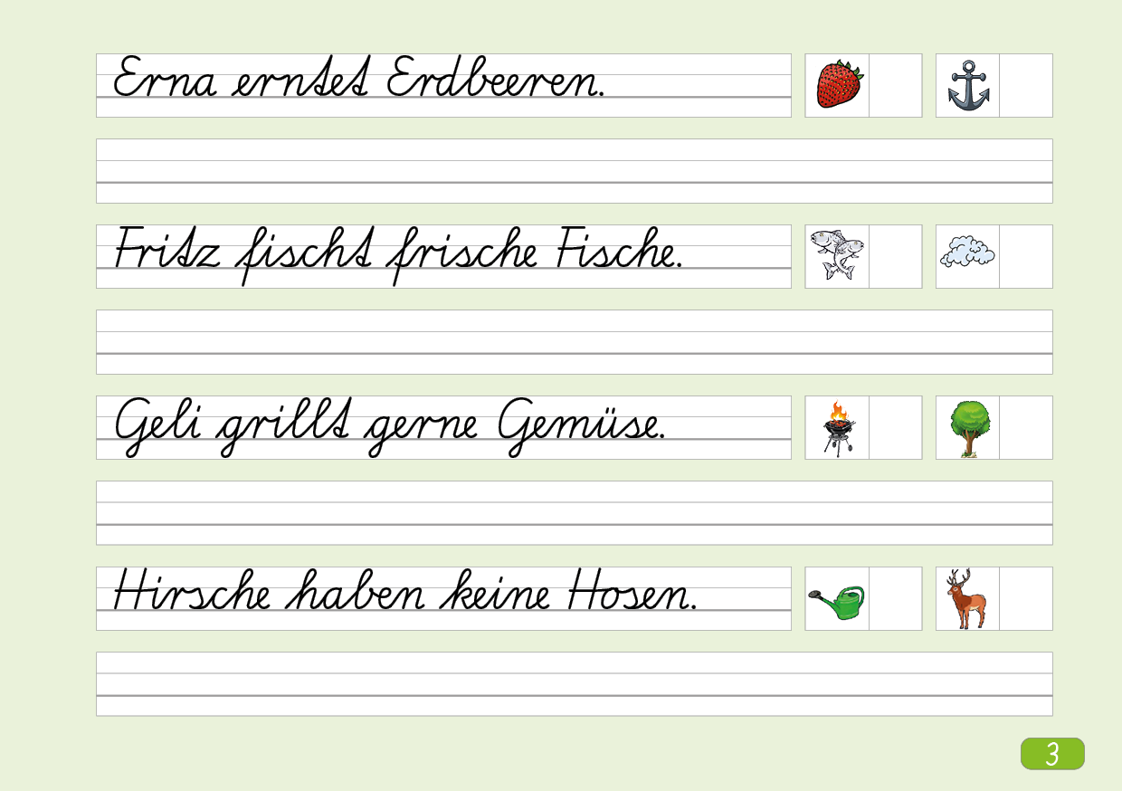 Schönschreibheft in Schulausgangsschrift (rechtshändig)